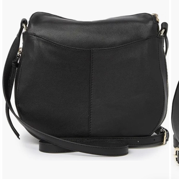 EUC Black Vince Camuto Kenzy Leather Crossbody Bag w/dust bag & card - Picture 8 of 16